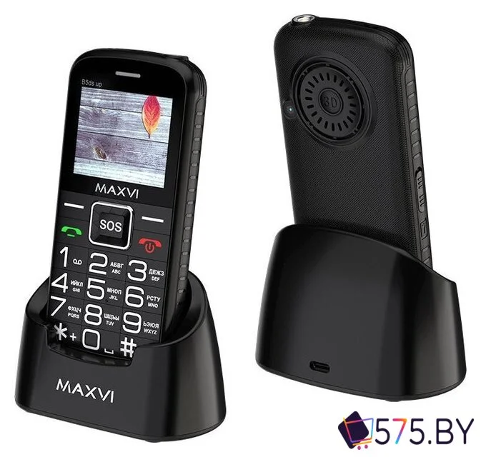 Кнопочный телефон Maxvi B5ds up (черный)
