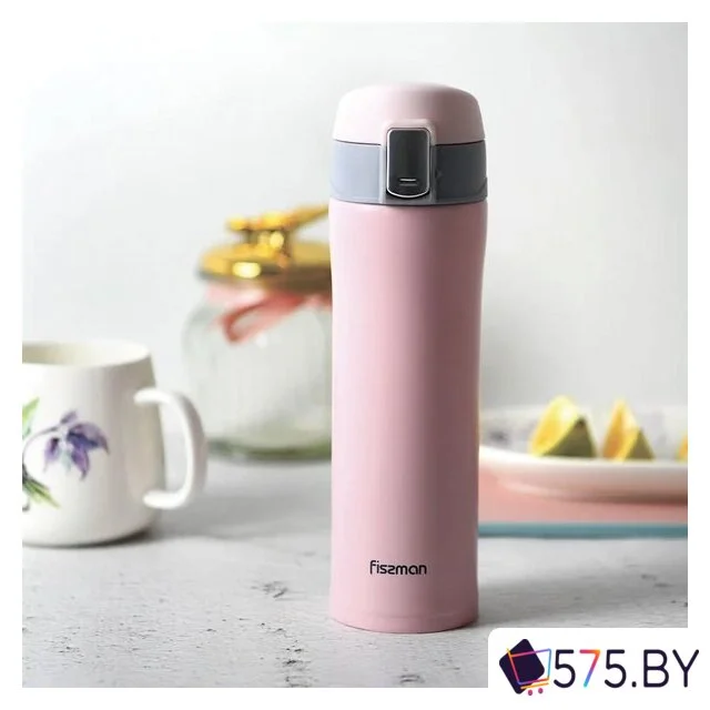 Термокружка Fissman 9879 450мл (розовый) в магазине 575.by