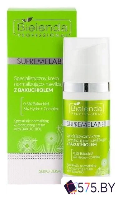 Косметика по уходу за лицом Bielenda Крем Supremelab Sebio Derm нормализующий с бакучиолом 50 мл в магазине 575.by
