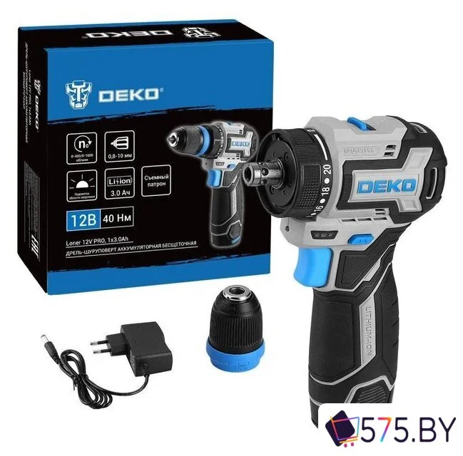 Дрель-шуруповерт Deko Loner 12V PRO 085-1121 (с 1-им АКБ) в магазине 575.by