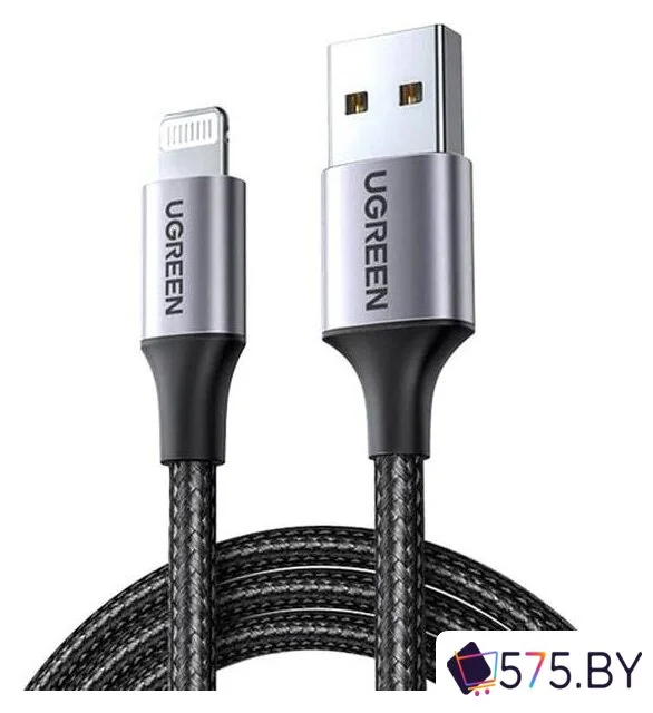 Кабель Ugreen US199 60158 (2 м, черный/серый) в магазине 575.by