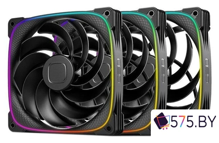 Комплект вентиляторов для корпуса Geometric Future Squama 2503R-14 Triple Pack (черный) в магазине 575.by