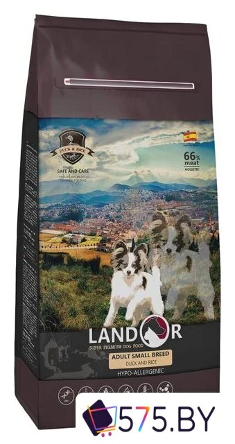 Сухой корм для собак Landor Adult Small Breed Duck with Rice 3 кг в магазине 575.by