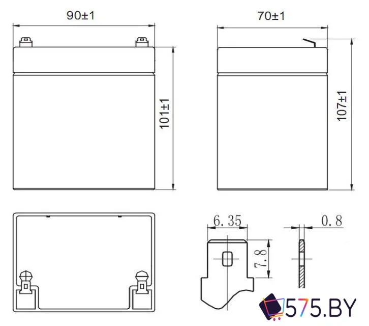 Аккумулятор для ИБП Delta HR 12-21W (12В/5 А·ч) в магазине 575.by