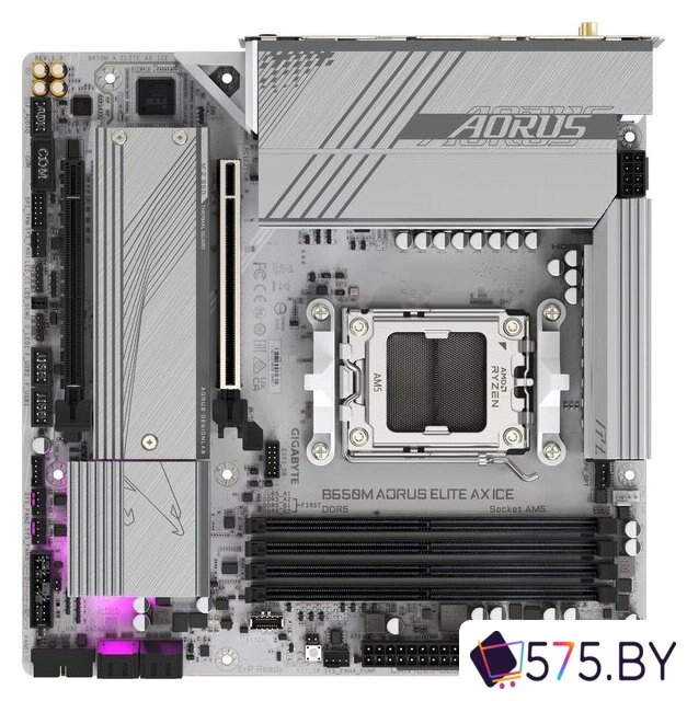 Материнская плата Gigabyte B650M Aorus Elite AX Ice в магазине 575.by