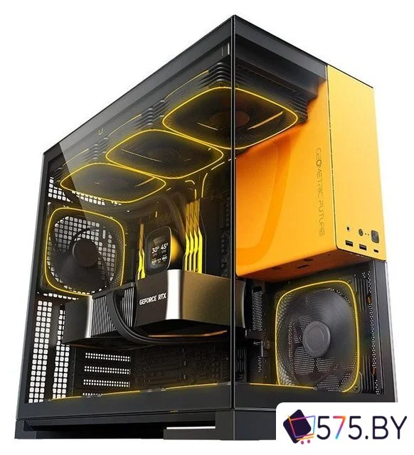 Корпус Geometric Future Model 5 5FAN (черный/желтый) в магазине 575.by
