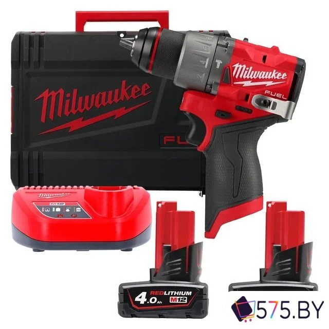 Ударная дрель-шуруповерт Milwaukee M12 FUEL M12FPD2-402X 4933479869 (с 2-мя АКБ 4 Ач, кейс) в магазине 575.by