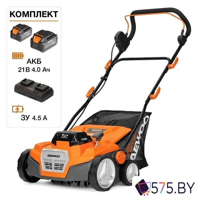 Скарификатор-аэратор Daewoo Power DSC 3842Li Set (с 2-мя АКБ) в магазине 575.by