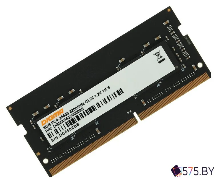 Оперативная память Digma 8ГБ DDR4 SODIMM 3200 МГц DGMAS43200008S в магазине 575.by