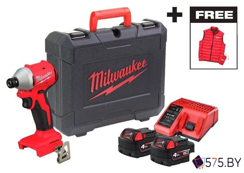 Винтоверт Milwaukee M18 BLIDRCMC-402C 4933499457 (с 2-мя АКБ, кейс) в магазине 575.by