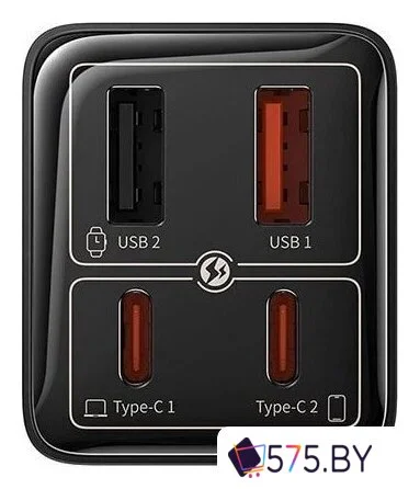 Сетевое зарядное Baseus GaN6 Pro Fast Charger 2C + 2U 100W P10162705112-00 (черный) в магазине 575.by