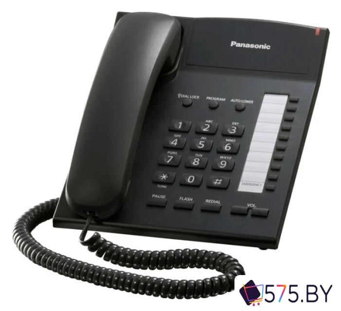 Проводной телефон Panasonic KX-TS2382UAB (черный) в магазине 575.by