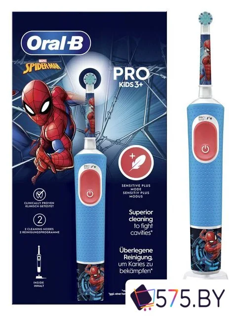 Электрическая зубная щетка Oral-B Vitality Pro Kids Spiderman D103.413.2K в магазине 575.by
