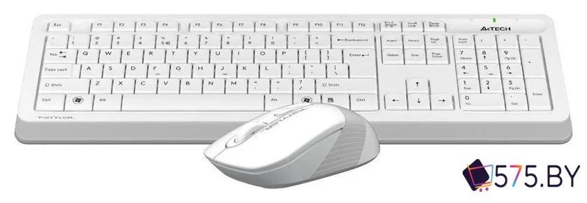 Офисный набор A4Tech Fstyler FG1010S (белый/серый) в магазине 575.by