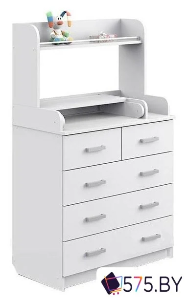 Детский комод Атон Мебель Сириус-2 с полкой 805 (белый) в магазине 575.by