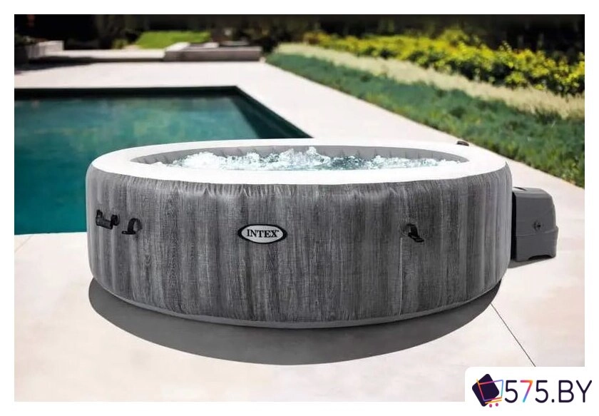 Надувной бассейн Intex Bubble Massage Deluxe 28442 (216x71) с джакузи в магазине 575.by