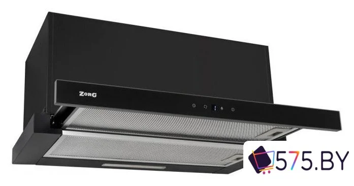 Кухонная вытяжка ZorG Turbo 1260 60 S-GC (черный) в магазине 575.by