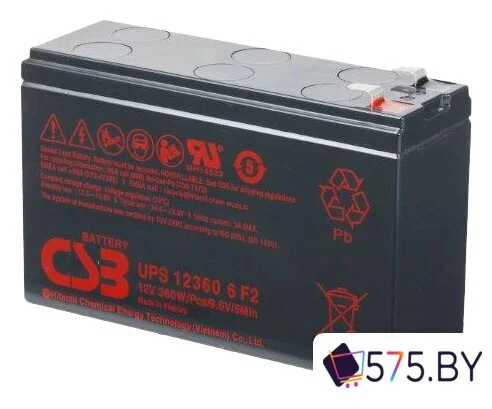 Аккумулятор для ИБП CSB Battery UPS123606 F2 (12В/7.5 А·ч) в магазине 575.by