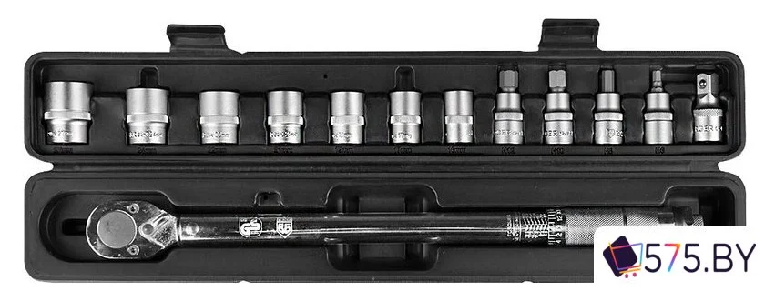 Гаечный ключ Berger Динанометр. щелчкового типа 1/2" 28-210Нм с головками BG2370 (13 предметов) в магазине 575.by