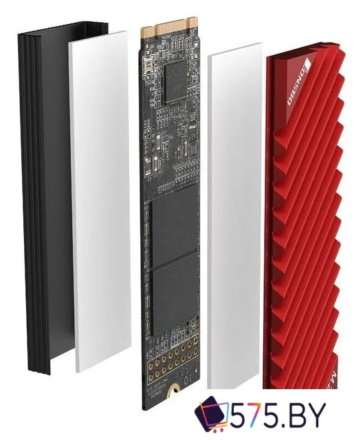 Радиатор для SSD Jonsbo M.2-3 (красный) в магазине 575.by