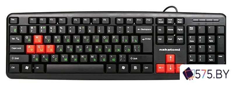 Клавиатура Nakatomi KN-02U Black-Red в магазине 575.by