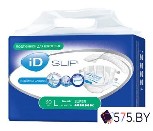 Подгузники для взрослых ID Slip Super L (30 шт) в магазине 575.by