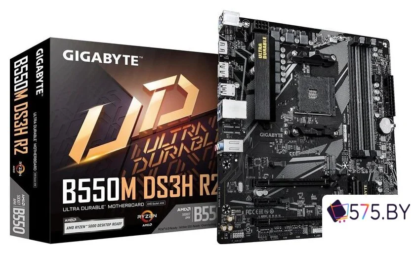 Материнская плата Gigabyte B550M DS3H R2 в магазине 575.by