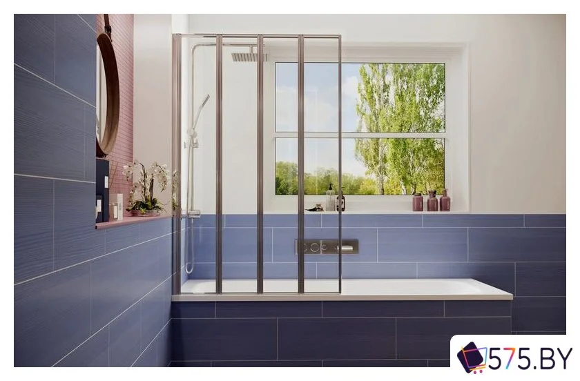 Стеклянная шторка для ванны Ambassador Bath Screens 16041110L 90 в магазине 575.by
