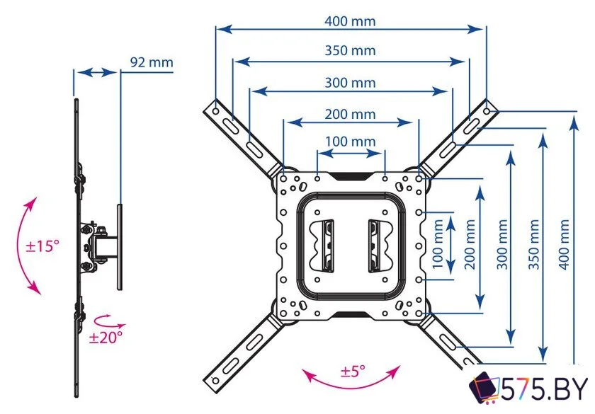 Кронштейн для телевизора Kromax DIX-16 в магазине 575.by