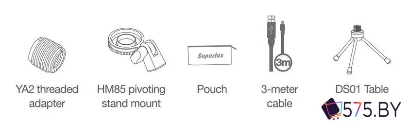 Проводной микрофон Superlux E205U MKII (черный) в магазине 575.by