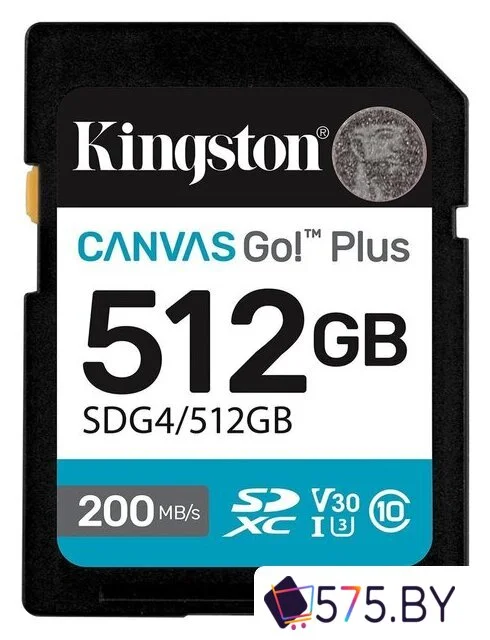 Карта памяти Kingston Canvas Go! Plus SDXC 512GB SDG4/512GB в магазине 575.by