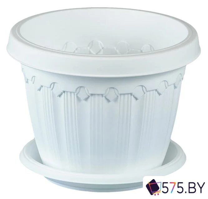 Кашпо Эльфпласт Флавия 542 35 л (белый) в магазине 575.by