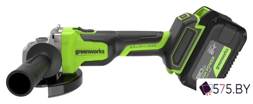 Угловая шлифмашина Greenworks AG590 3201007CUH (с 1-им АКБ, сумка) в магазине 575.by
