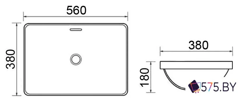 Умывальник Roxen Axel 570255 в магазине 575.by