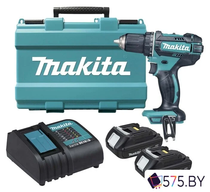 Дрель-шуруповерт Makita DDF482SYE (с 2-мя АКБ) в магазине 575.by