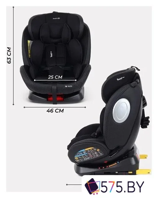 Детское автокресло Rant Basic Twist Pro isofix YC06 (черный) в магазине 575.by
