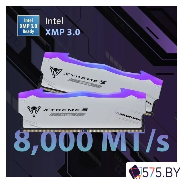 Оперативная память Patriot Viper Xtreme 5 2x24ГБ DDR5 8000 МГц PVXR548G80C38KM в магазине 575.by