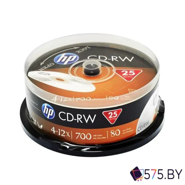 CD-RW диск HP 700Mb 12x 69313 (25 шт.) в магазине 575.by