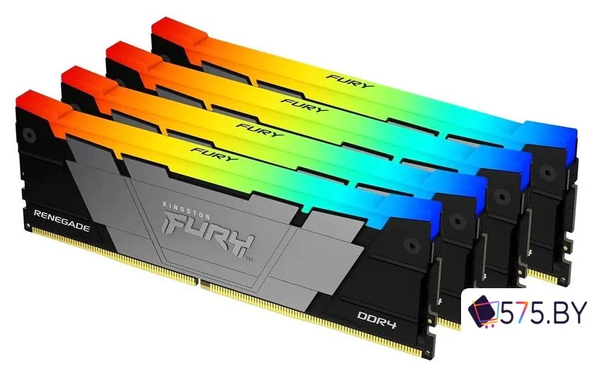 Оперативная память Kingston FURY Renegade RGB 4x8ГБ DDR4 3600 МГц KF436C16RB2AK4/32 в магазине 575.by