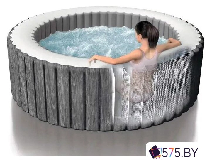Надувной бассейн Intex Bubble Massage Deluxe 28442 (216x71) с джакузи в магазине 575.by