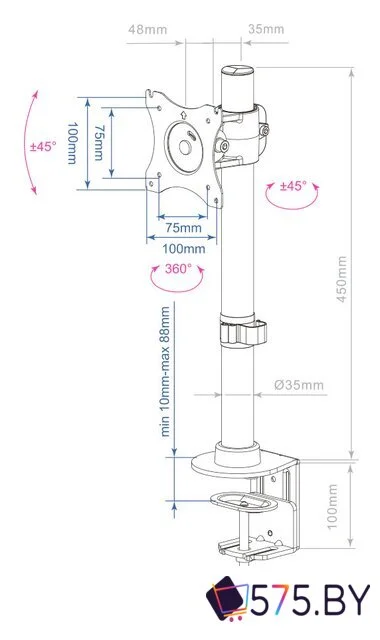 Кронштейн для монитора Arm Media LCD-T41 в магазине 575.by