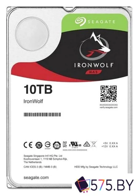 Жесткий диск Seagate IronWolf 10TB ST10000VN000 в магазине 575.by