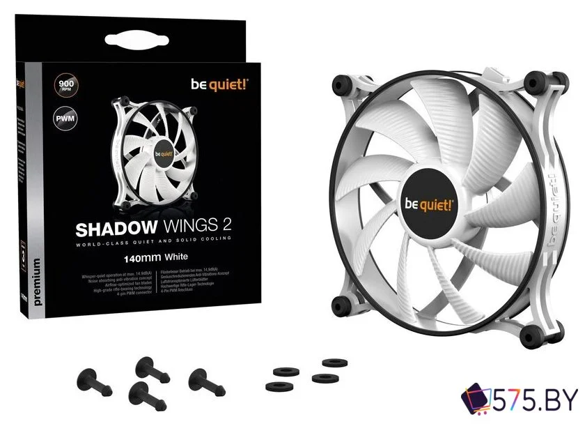 Вентилятор для корпуса be quiet! Shadow Wings 2 140mm PWM BL091 в магазине 575.by