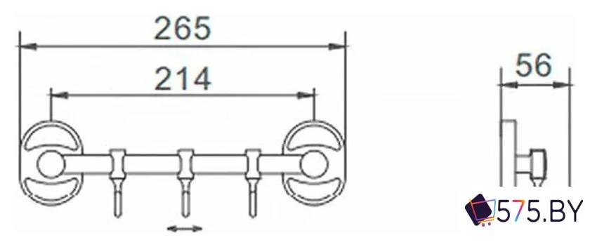 Крючок для ванны Ekko E1915-3 в магазине 575.by