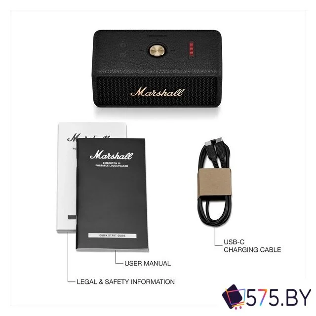 Беспроводная колонка Marshall Emberton III (черный/латунь) в магазине 575.by