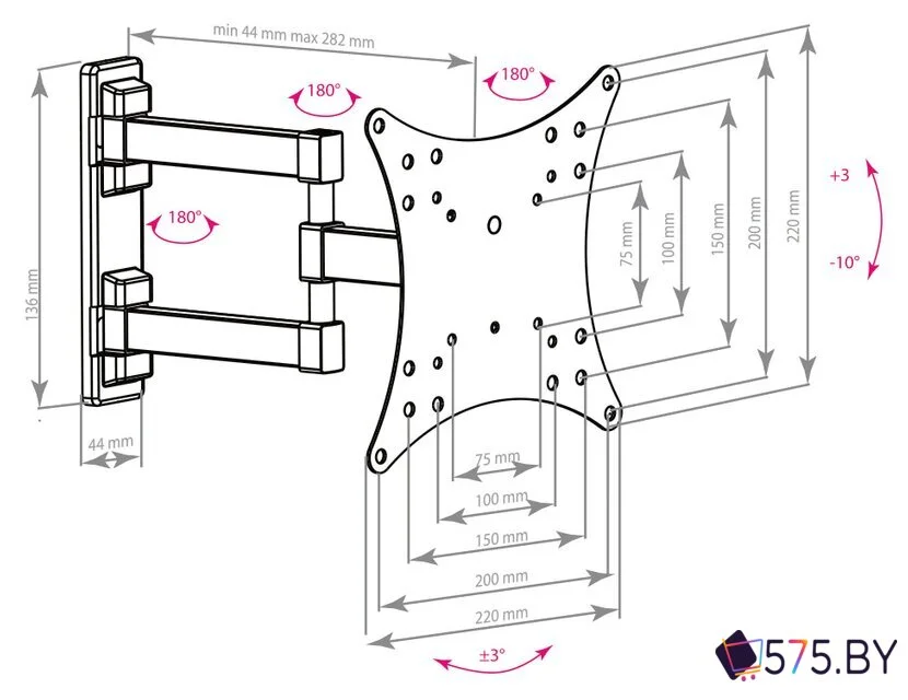 Кронштейн для телевизора Arm Media MARS-4 в магазине 575.by