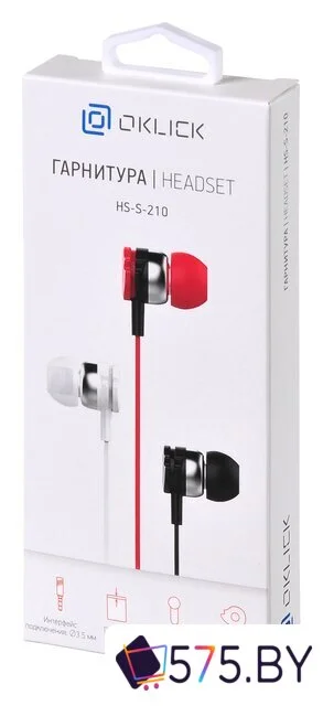 Наушники Оклик HS-S-210 (красный) в магазине 575.by