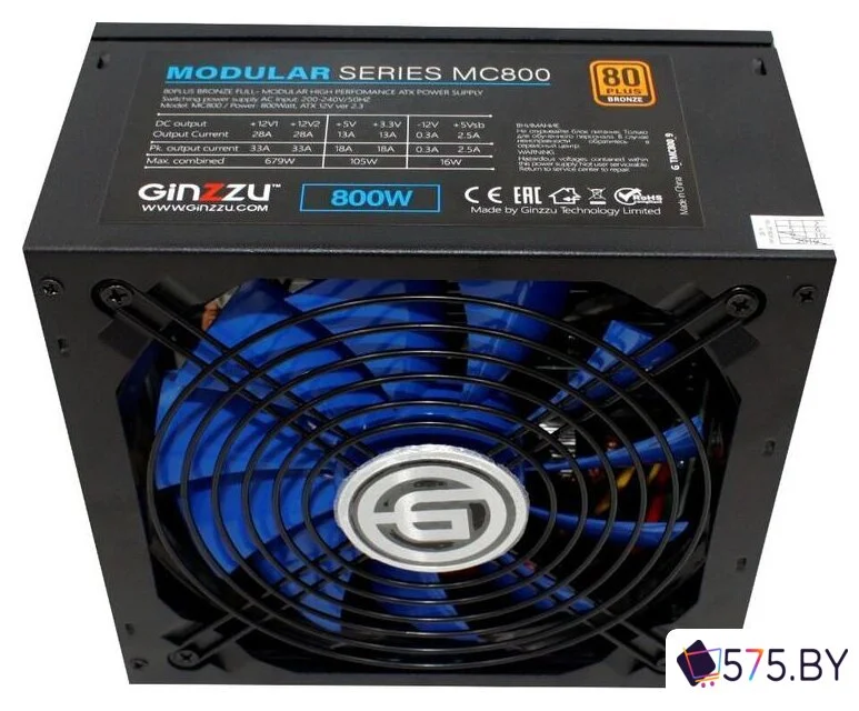 Блок питания Ginzzu MC800 в магазине 575.by