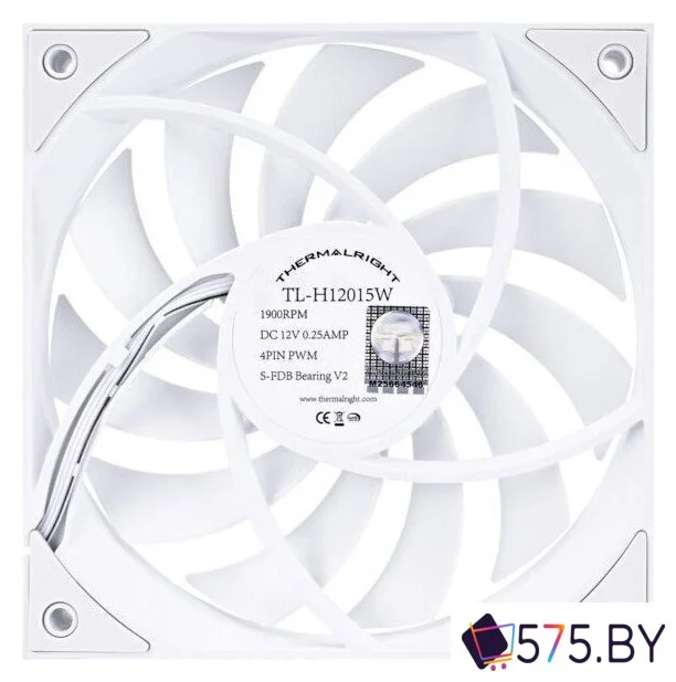 Вентилятор для корпуса Thermalright TL-H12015W (белый) в магазине 575.by
