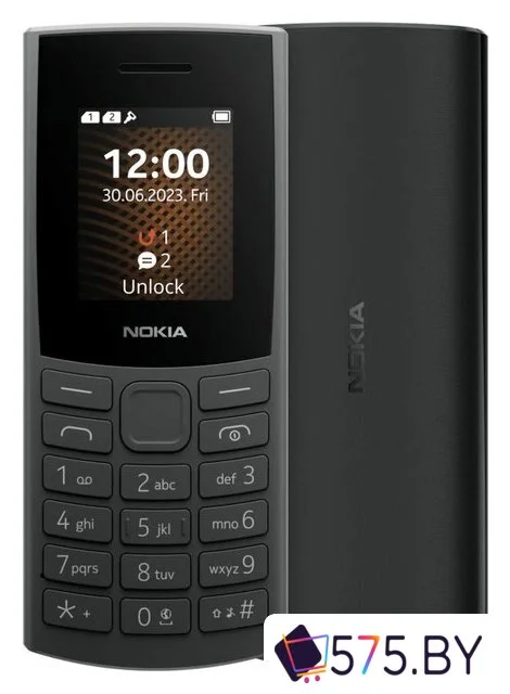 Кнопочный телефон Nokia 106 (2023) Dual SIM TA-1564 (угольный)